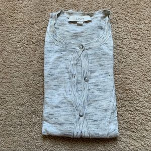 LOFT | Gray Heathered Cardigan